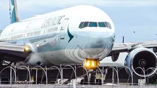✈️🇲🇨 SUPER CLOSE UP BOEING 777 TAKE OFF IN BALI ISLAND.