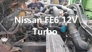 Nissan UD CPB15 Series FE6 7.0-liter 12V Turbocharged Diesel Engine Test Start