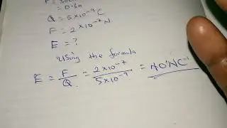 Compute the electric intensity in air at a distance 30cm from a charge, q=5x10^-⁷Coulomb, if the 