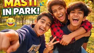 Masti in park 😁 #vlogger #carryminati 