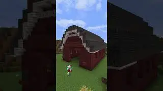 My Barn Starter Base! #minecraft #shorts #building #whimsicraft