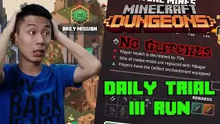 Daily Trial III Run, 3 Banners Modifiers, Player Health Decreased by 75%! 1 Shot GG! NO GLITCHES!