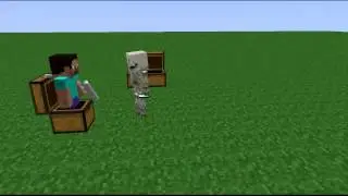 minecraft анимация скелет вор