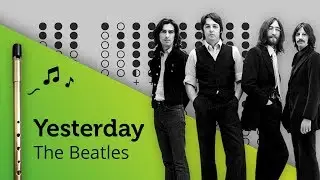 Yesterday (The Beatles) on Tin Whistle D + tabs tutorial