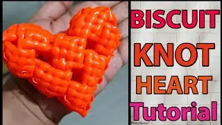 பிஸ்கட் முடிச்சில் Heart Shape |New Plastic Wire Heart Keychain | Biscuit  knot craft
