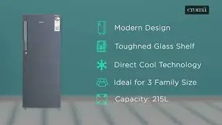 Croma 215 Litres 3 Star Direct Cool Single Door Refrigerator with Anti Fungal Gasket