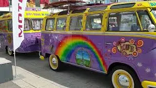 70er VW Bully Party Hippie Bus Retro Classic Vintage Car Stuttgart