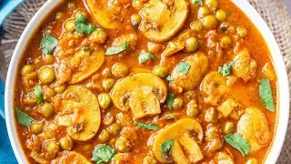 मशरूम मटर मसाला | easy mushroom matar masala recipe 😋 Homemade style recipe|🍲🍲🍄‍🟫🍄‍🟫🫛🫛