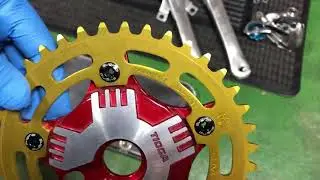 ◆ 80年代 オールドBMX ◆  TIOGA スパイダー SUGINO チェーンリング　タイオガ　スギノ　old school bmx