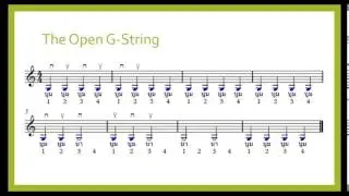 The open G-string for violin exercises