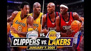 01/07/2001 Los Angeles Clippers vs. Los Angeles Lakers Kobe Bryant Full game