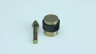 Floor Mounted Door Stopper 25x30mm Brushed Brass DB261