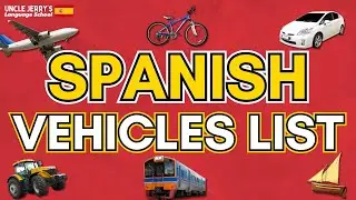 Full Spanish transportation vocabulary list in English for beginners