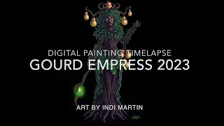 Gourd Empress - Fey Nature Dryad Queen Digital Painting Timelapse - Fantasy 5e Art D&D
