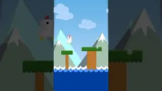 Funny chicken jump.