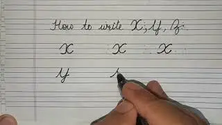 How to write capital letters X,Y and Z in cursive