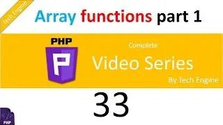 coding in php (Hindi) - 33 (part 1) Basic Array functions  usage example