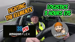 Сотрудники Amazon Flex Logistics 🌧️ Борются со стихией, перевозя 16 крупных посылок в темноте.