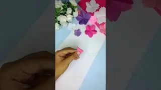 Paper Made Flower/ How To Make Cherry Blossom #shorts #craftyland08 #paperflower