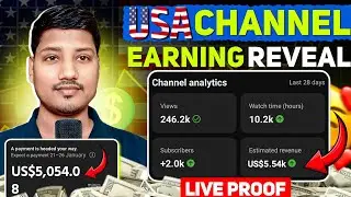 🇺🇸 My USA Channel Earning Reveal Live Proof | Earn ₹2 Lakh/Month from USA Faceless Channel