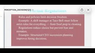 Part 3 chp 6 perception and individual decision making (Organizational behavior)
