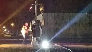 CSX Signal Maintainer Fixing the Bent Gate After I Called it in at 13th Street Railroad Crossing #3
