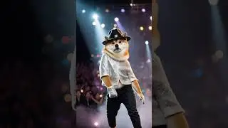 A Shiba Inu pop star on stage 🐕