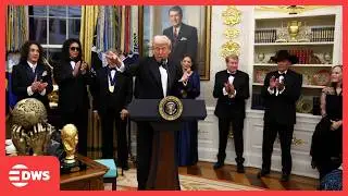 ПОЛНАЯ ЗАПИСЬ ЦЕРЕМОНИИ: Трамп чествует Джорджа Стрейта и Майкла Кроуфорда на престижной церемони...