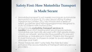 Motorbike Transport London Safety & Regulations to Know