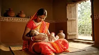 Mom village lifestyle vlog cute baby feeding 