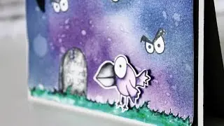Halloween Card with Molotow-Masking Pen & Zig Color Brush - english