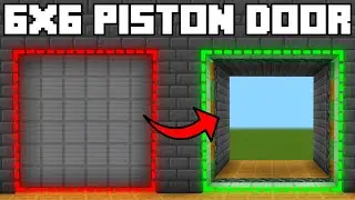 🦅 Minecraft Bedrock 1.21 | EASY 6x6 PISTON DOOR TUTORIAL!