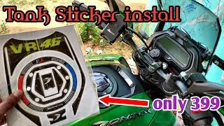 Finally aapni Dominar mein Tank Sticker install kardi ♧ only ₹ 399 #dominar #Bikersunilod25