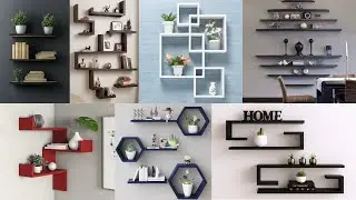 Modern  floating wooden shelves designs||wall shelves idea||new shelves for walls decorations