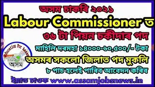 Labour Commissioner Assam Recruitment for 36 Post, Apply Online