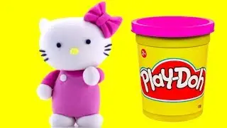 DibusYmas Hello Kitty Play doh STOP MOTION animation video Fun for kids