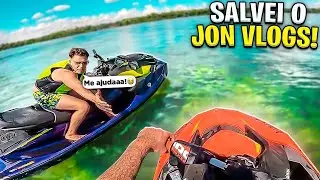 Não é Click Bait - JET SKI QUEBROU E A CORRENTEZA LEVOU O JON PRA LONGE !! * salvei ele *