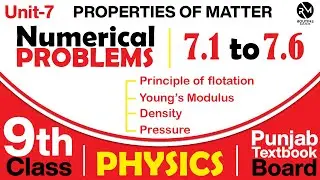 Chapter 7 Numerical Solution | 7.1 to 7.6| Matter| Physics |Class 9 Physics |Class 9th اردو / हिंदी