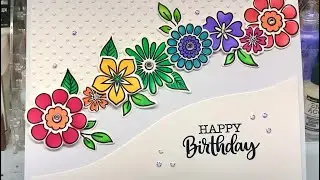 Let's Make a 5x7 Card - GK/SSS Bold Summer Blooms Birthday Card