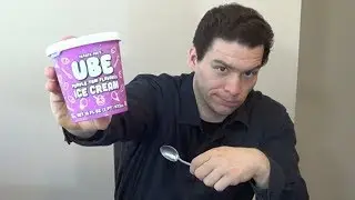 Andrew Eats Purple Yam Ice Cream