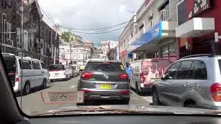 Grenada Driving through the capital of Grenada st. George's