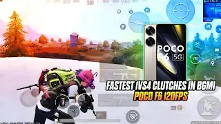 Fastest 1vs4  clutches in bgmi 🔱 poco f6