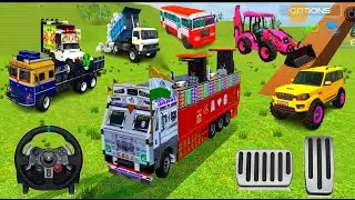 Drive Truck And Unloading Stone From Dumper Truck In 3d game #jcb #truck #dumper #gamingvideos 