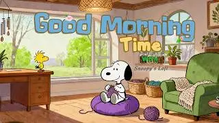 Soft Morning Lofi Jazz with Snoopy 🌿 Calm Home Vibes for Focus, Study & Gentle Work