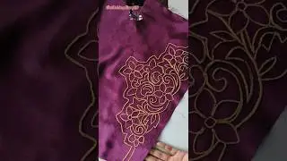 🔥Gotta Patti Embroidery border designs With Sewing Machine 💯#ytshorts #ytviral #fashion #embroidery