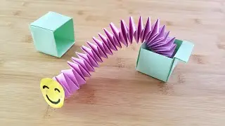 Jack in the box. Origami. DIY. びっくり箱 折り紙