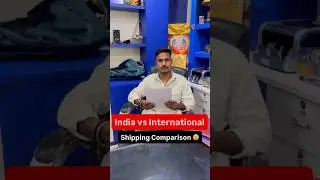 Shipping comparison 😮 india vs international   #shipping #courier #ecommerce
