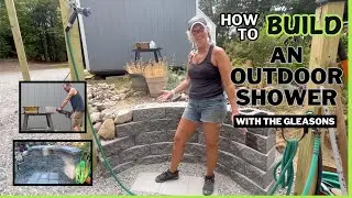 DIY Outdoor Shower Build | Retaining Wall Blocks, Posts & Camper Water Line