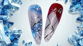 Зимний нейл-арт. МК /Winter nail art.  Tutorial.