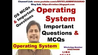 Operating System(OS) Important Questions || Operating System(OS) MCQs || OS unit wise questions | OS